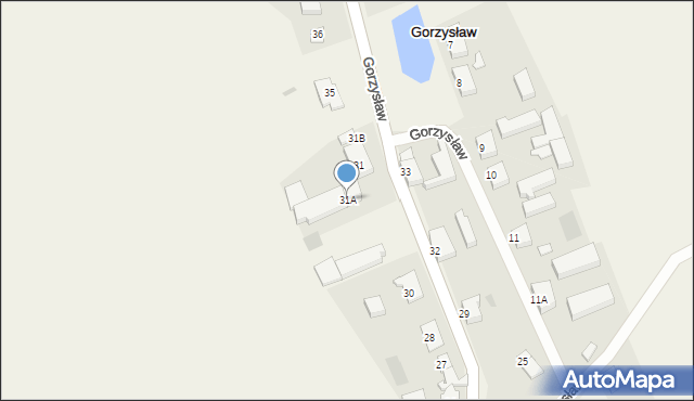 Gorzysław, Gorzysław, 31A, mapa Gorzysław