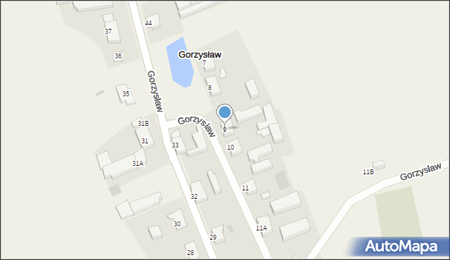 Gorzysław, Gorzysław, 9, mapa Gorzysław