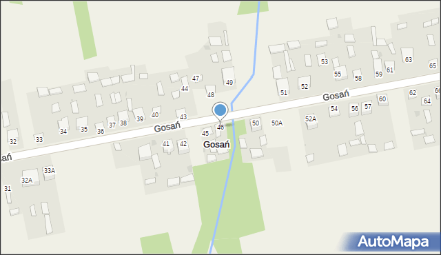 Gosań, Gosań, 46, mapa Gosań