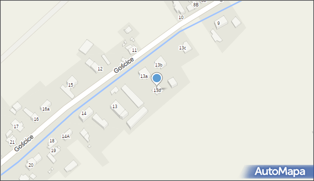 Gościce, Gościce, 13d, mapa Gościce