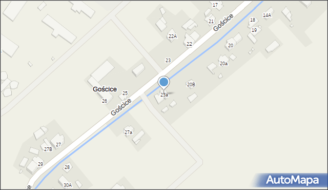 Gościce, Gościce, 23a, mapa Gościce