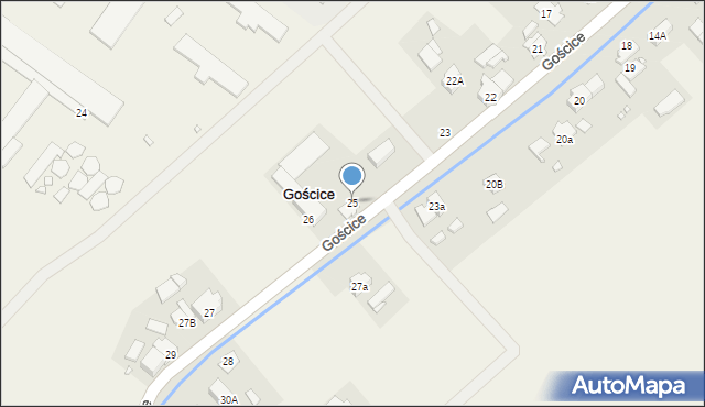 Gościce, Gościce, 25, mapa Gościce