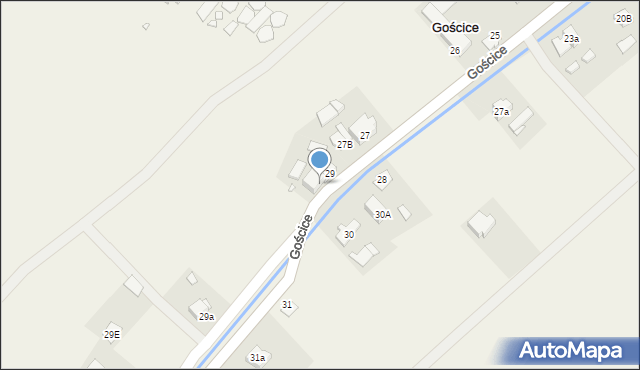 Gościce, Gościce, 29b, mapa Gościce