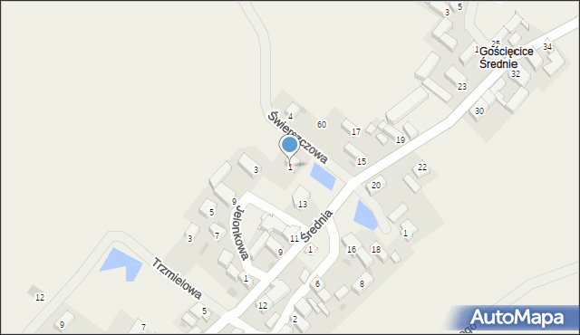 Gościęcice, Gościęcice, 62b, mapa Gościęcice