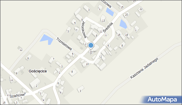 Gościęcice, Gościęcice, 80, mapa Gościęcice