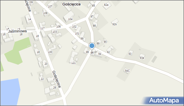 Gościęcice, Gościęcice, 95, mapa Gościęcice