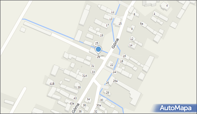 Gościęcin, Górna, 29, mapa Gościęcin