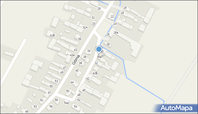 Gościęcin, Górna, 30a, mapa Gościęcin