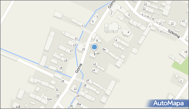 Gościęcin, Górna, 9, mapa Gościęcin