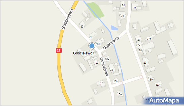 Gościejewo, Gościejewo, 20, mapa Gościejewo