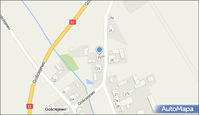 Gościejewo, Gościejewo, 24, mapa Gościejewo