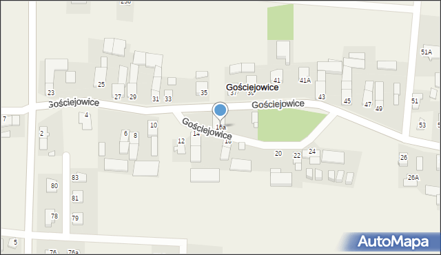 Gościejowice, Gościejowice, 16a, mapa Gościejowice