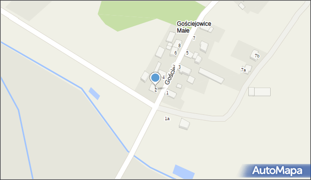 Gościejowice, Gościejowice Małe, 2, mapa Gościejowice