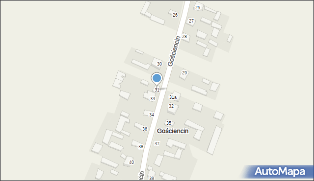 Gościencin, Gościencin, 31, mapa Gościencin