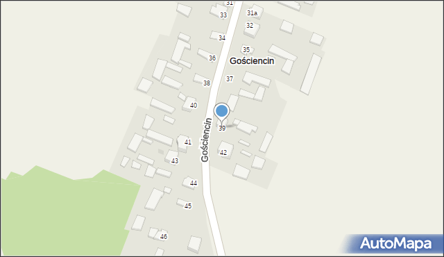 Gościencin, Gościencin, 39, mapa Gościencin