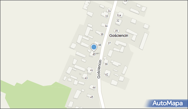 Gościencin, Gościencin, 40, mapa Gościencin