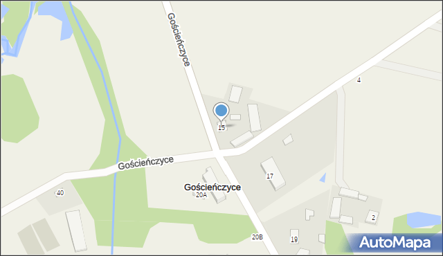 Gościeńczyce, Gościeńczyce, 15, mapa Gościeńczyce