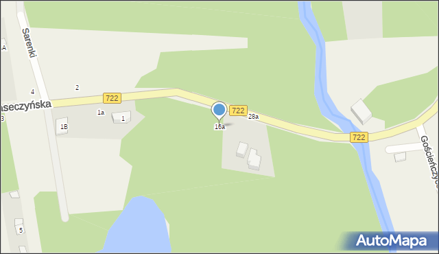 Gościeńczyce, Gościeńczyce, 16a, mapa Gościeńczyce