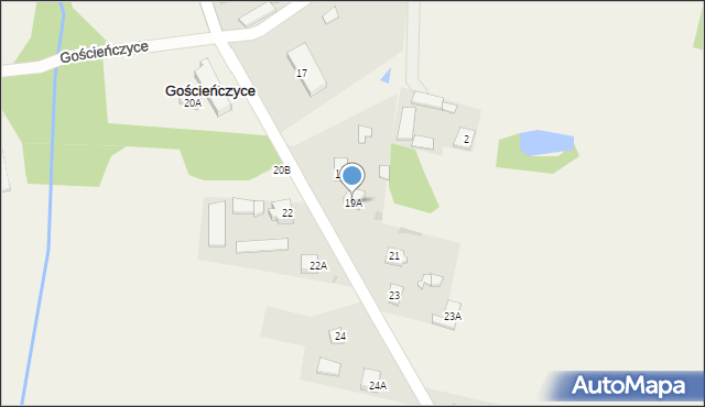 Gościeńczyce, Gościeńczyce, 19A, mapa Gościeńczyce