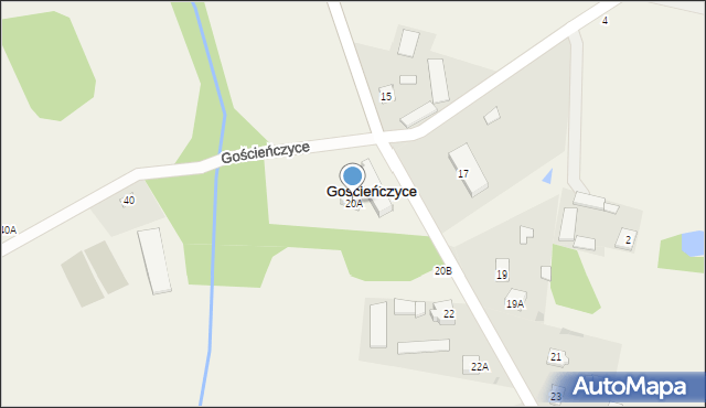 Gościeńczyce, Gościeńczyce, 20A, mapa Gościeńczyce