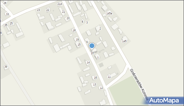 Gościeradów Plebański, Gościeradów Plebański, 10, mapa Gościeradów Plebański