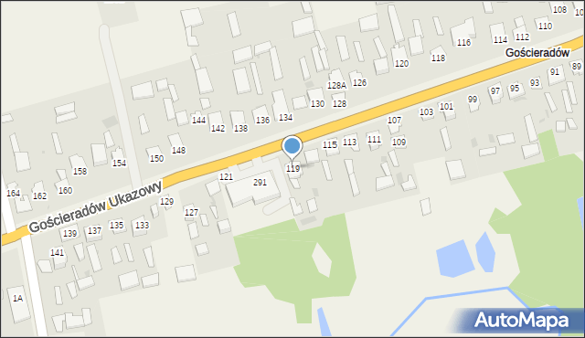 Gościeradów Ukazowy, Gościeradów Ukazowy, 119, mapa Gościeradów Ukazowy