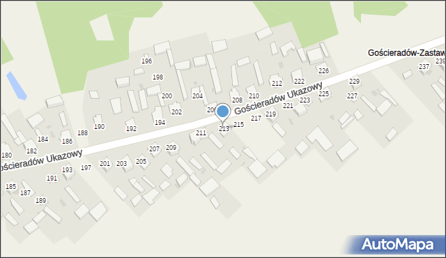 Gościeradów Ukazowy, Gościeradów Ukazowy, 213, mapa Gościeradów Ukazowy