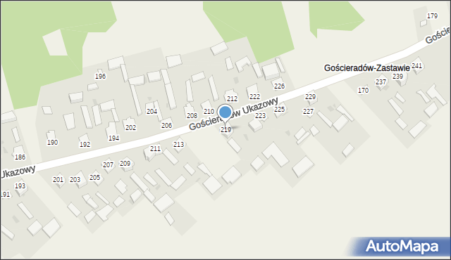 Gościeradów Ukazowy, Gościeradów Ukazowy, 219, mapa Gościeradów Ukazowy