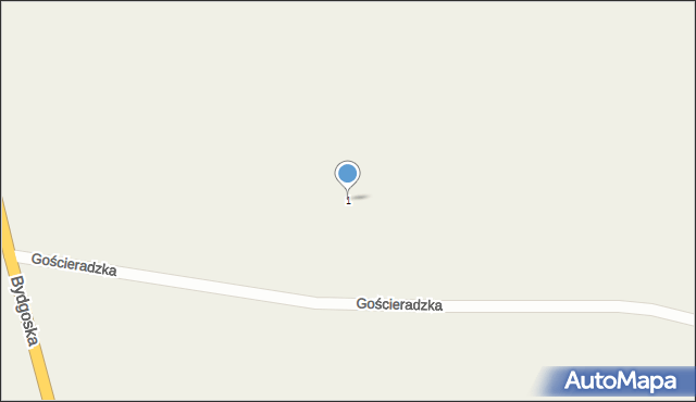 Gościeradz, Gościeradzka, 1, mapa Gościeradz