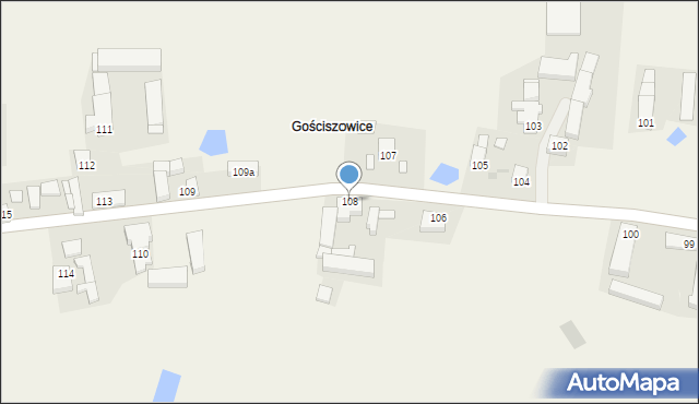 Gościeszowice, Gościeszowice, 108, mapa Gościeszowice