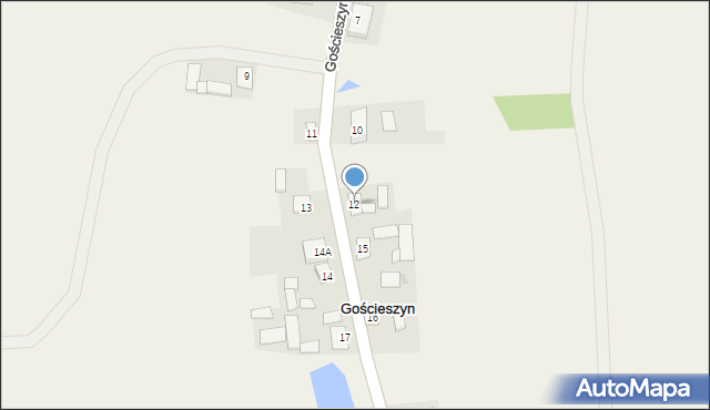 Gościeszyn, Gościeszyn, 12, mapa Gościeszyn