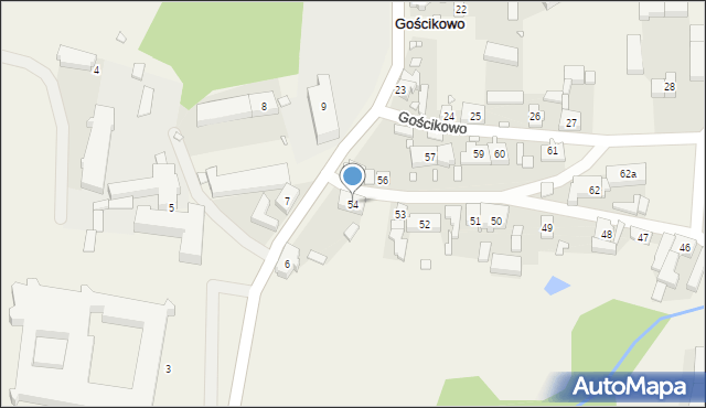 Gościkowo, Gościkowo, 54, mapa Gościkowo