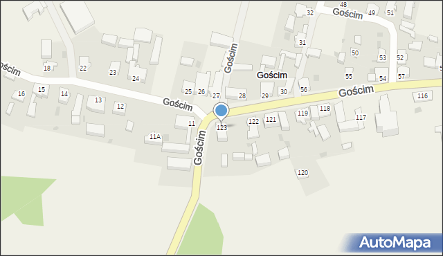 Gościm, Gościm, 123, mapa Gościm