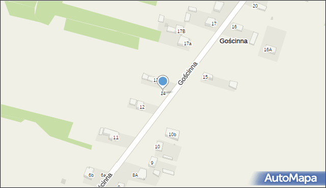 Gościnna, Gościnna, 14, mapa Gościnna