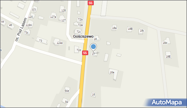 Gościszewo, Gościszewo, 17, mapa Gościszewo