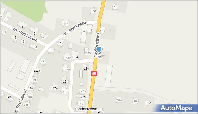 Gościszewo, Gościszewo, 20, mapa Gościszewo