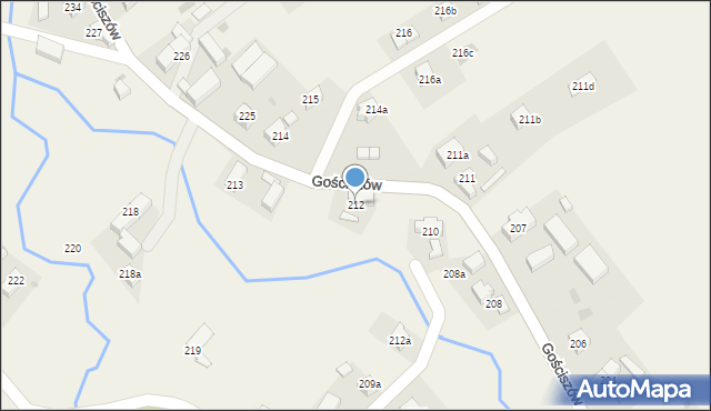 Gościszów, Gościszów, 212, mapa Gościszów