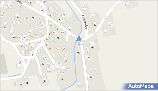 Gosławice, Gosławice, 62, mapa Gosławice