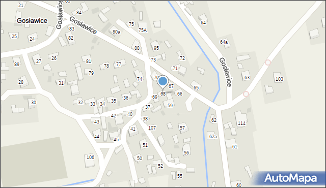 Gosławice, Gosławice, 68, mapa Gosławice