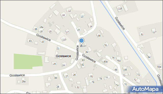 Gosławice, Gosławice, 85, mapa Gosławice