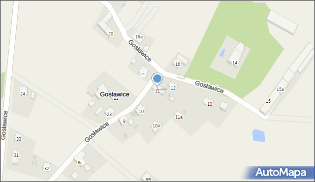 Gosławice, Gosławice, 11, mapa Gosławice