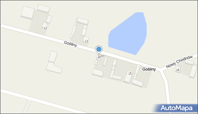 Gośliny, Gośliny, 14, mapa Gośliny