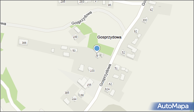 Gosprzydowa, Gosprzydowa, 6, mapa Gosprzydowa