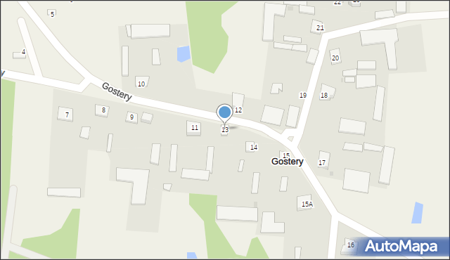 Gostery, Gostery, 13, mapa Gostery