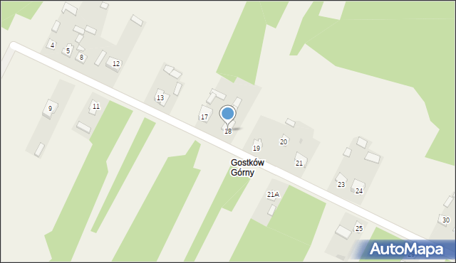 Gostków, Gostków, 18, mapa Gostków