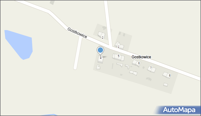 Gostkowice, Gostkowice, 4, mapa Gostkowice