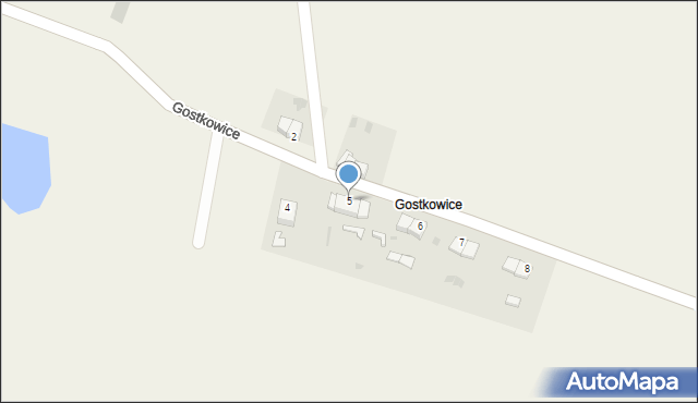 Gostkowice, Gostkowice, 5, mapa Gostkowice