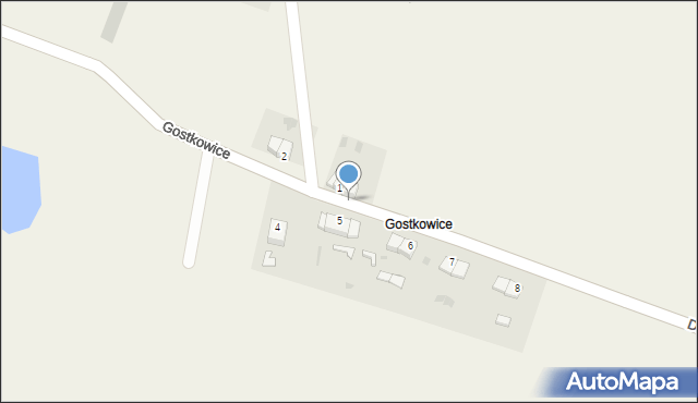 Gostkowice, Gostkowice, 5a, mapa Gostkowice