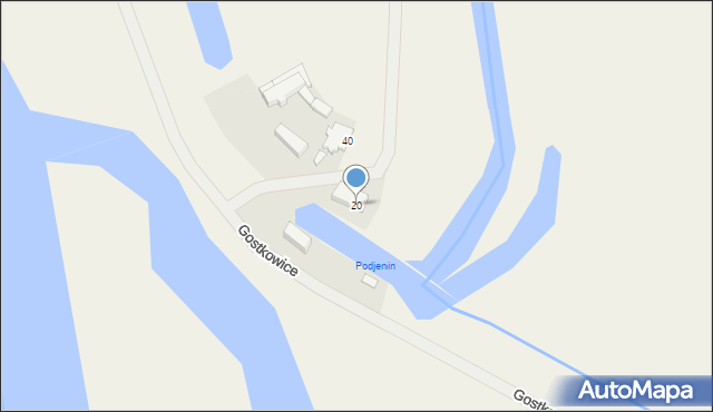 Gostkowice, Gostkowice, 20, mapa Gostkowice