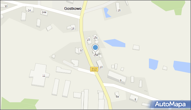 Gostkowo, Gostkowo, 15a, mapa Gostkowo